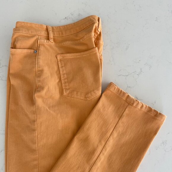 Contemporaine par Simons Straight Leg Casual Denim Jeans Tangerine Orange Sz 10 - Picture 2 of 11